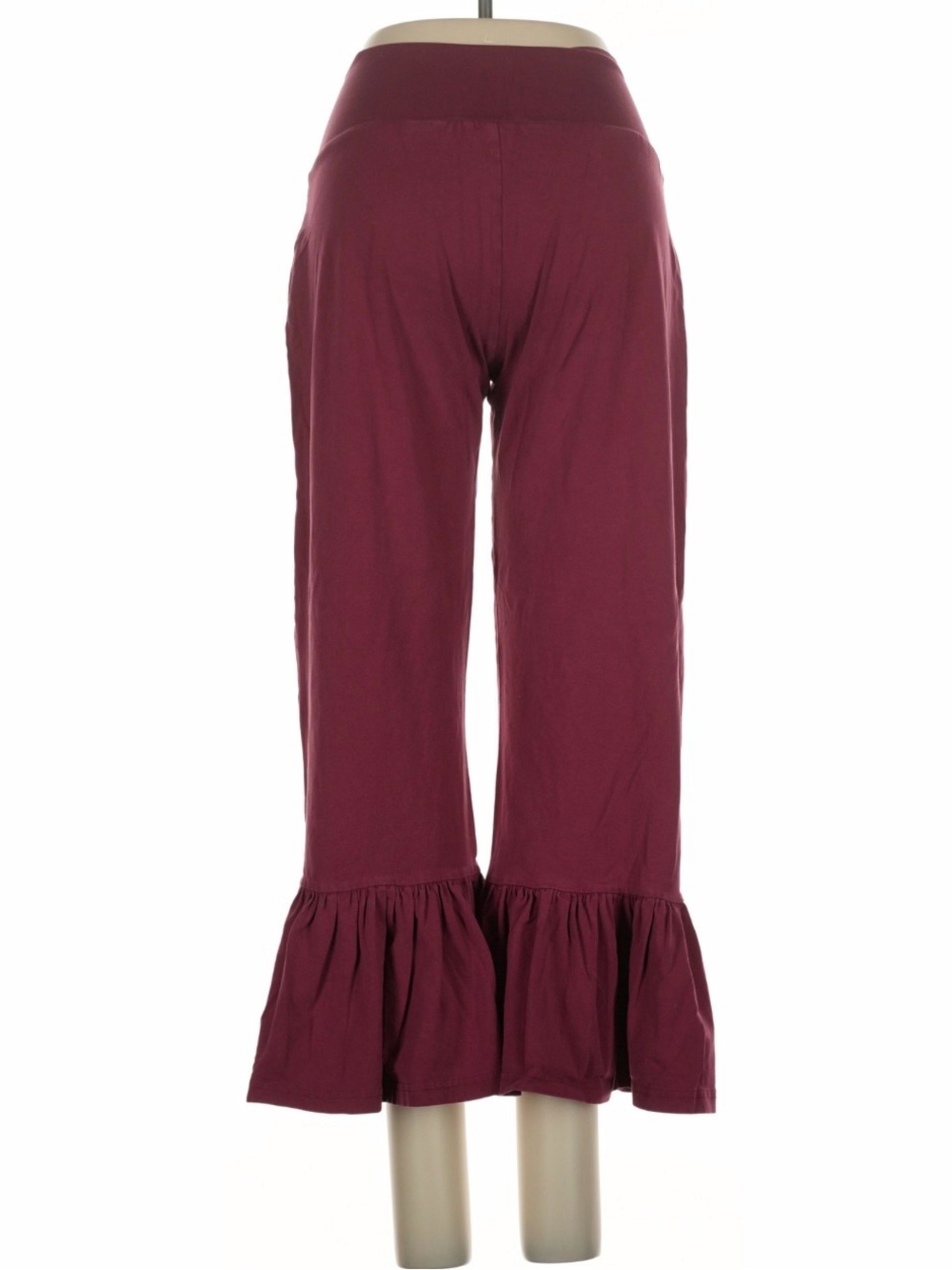 Like NEW Matilda Jane Light Burgundy Ruffled Hem Wide-Leg Crop Pants - S